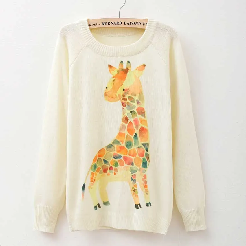 winter Knitwears women sweaters and pullovers fashion Panda/Tiger print Harajuku Sweaters pull femme pullovers