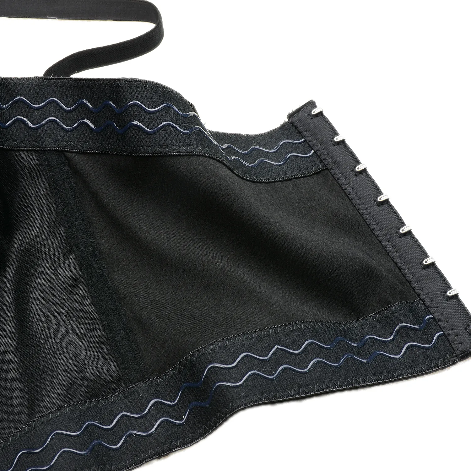 Women Black Satin Smooth Sexy Bustier Crop Top Corset Bra