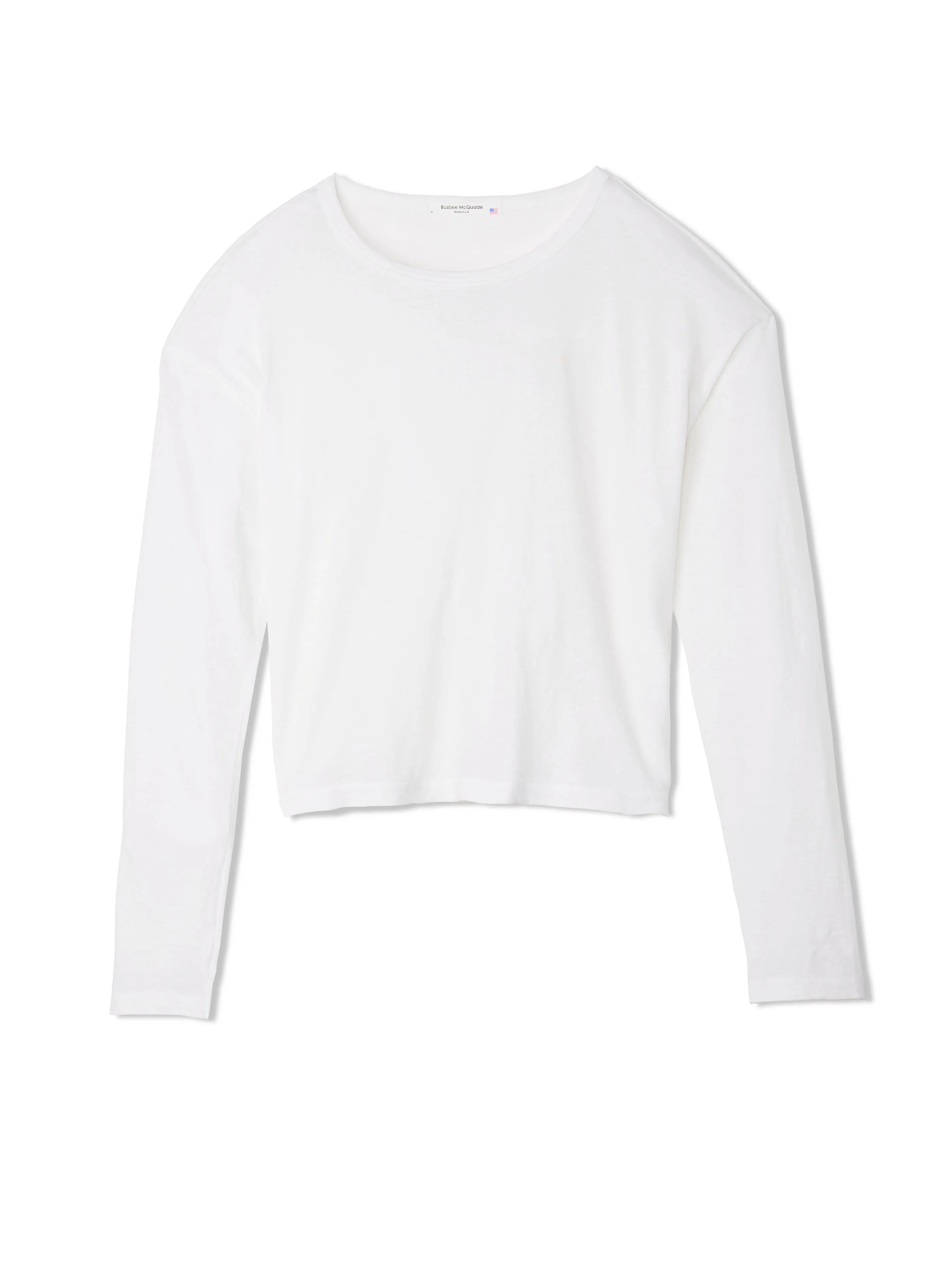 women’s cotton cashmere long sleeve - white