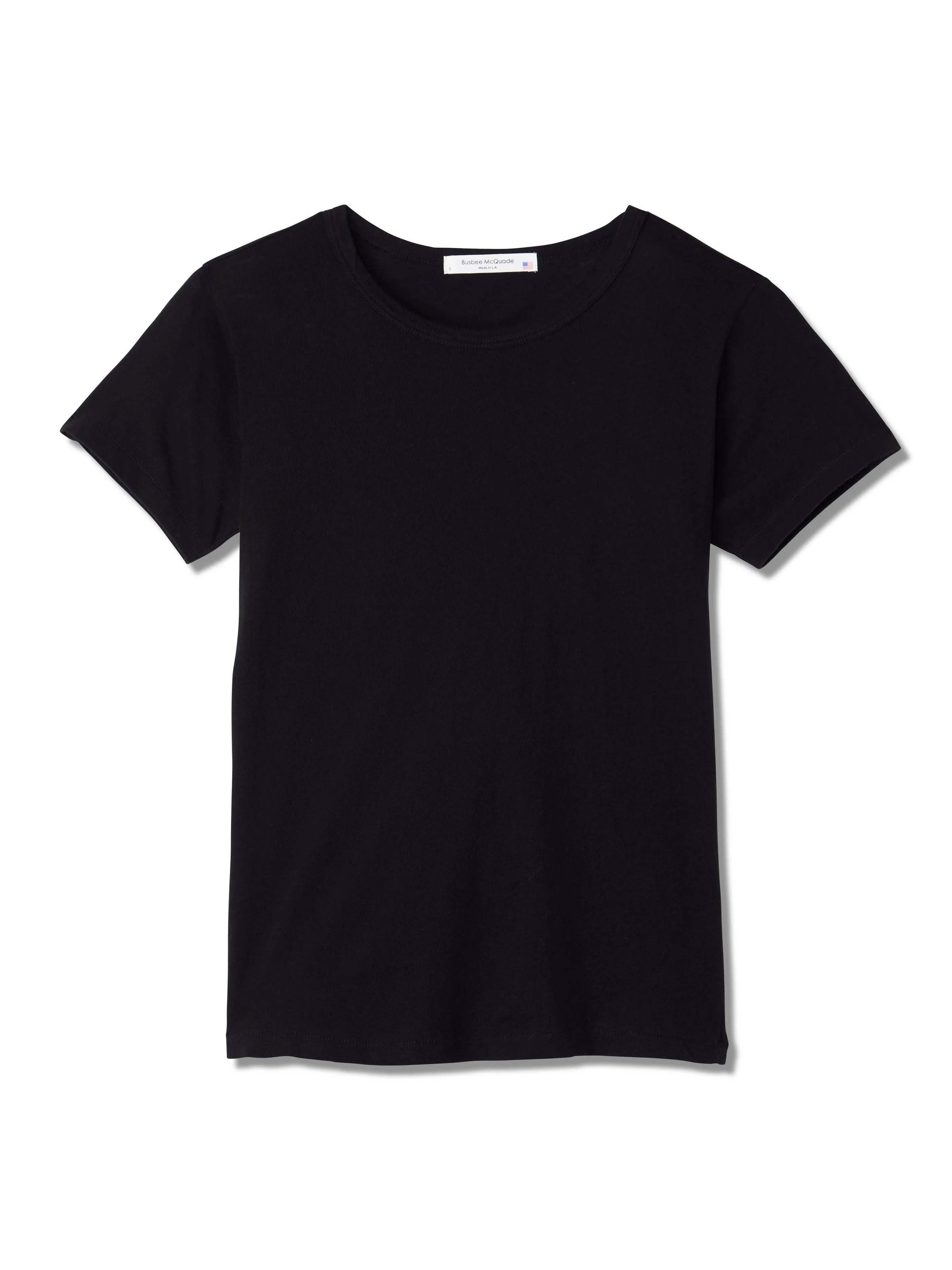 women’s cotton cashmere tee - black