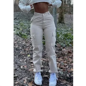 Women’s Form Fitting High Waist Cargo Pants