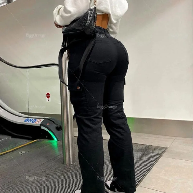 Women’s Form Fitting High Waist Cargo Pants