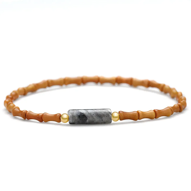 Women's Olive Core Bamboo Chinese Single Loop Ancient Style Bracelet