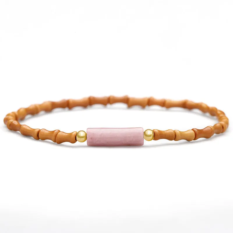 Women's Olive Core Bamboo Chinese Single Loop Ancient Style Bracelet
