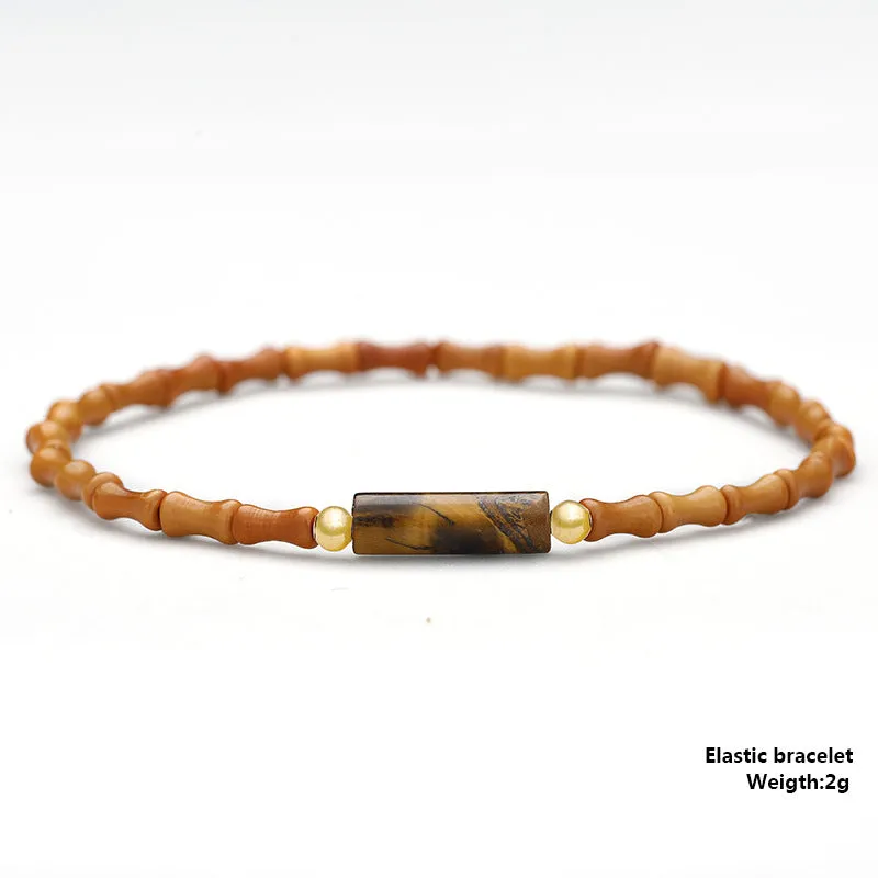 Women's Olive Core Bamboo Chinese Single Loop Ancient Style Bracelet