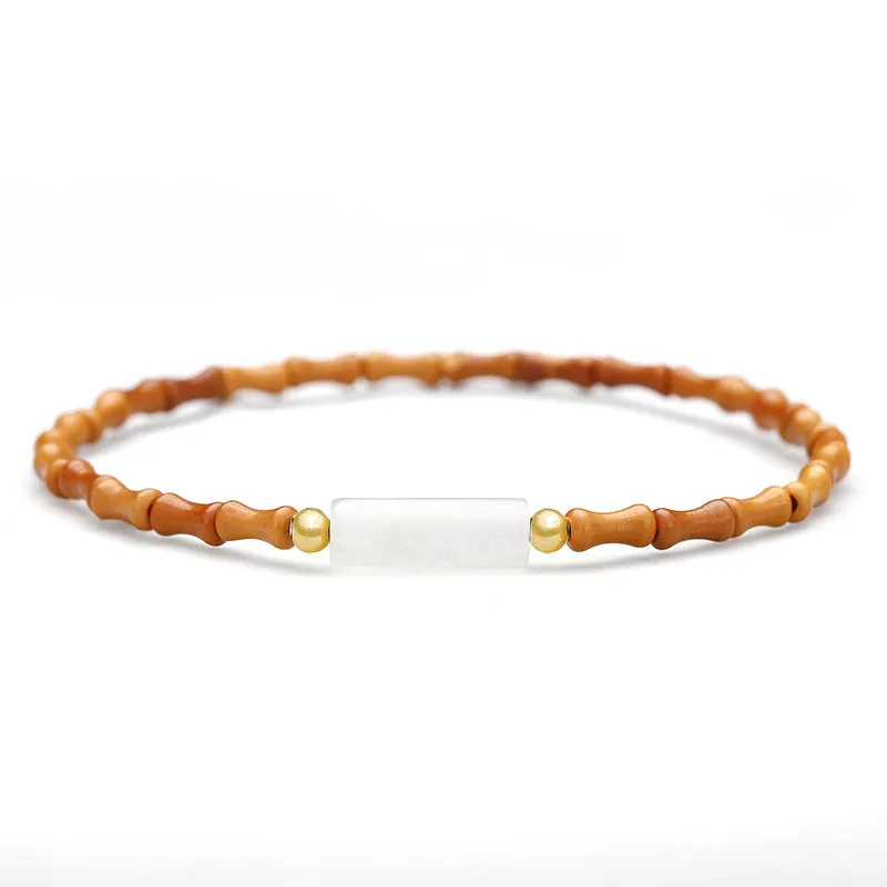 Women's Olive Core Bamboo Chinese Single Loop Ancient Style Bracelet