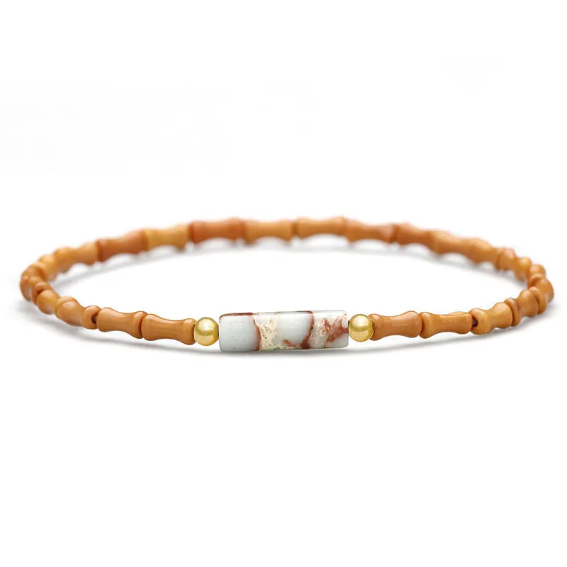 Women's Olive Core Bamboo Chinese Single Loop Ancient Style Bracelet