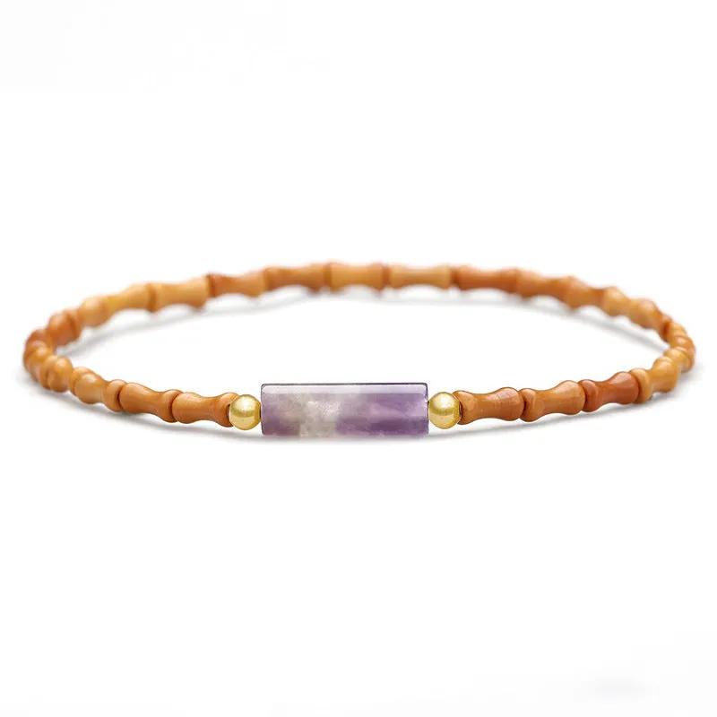 Women's Olive Core Bamboo Chinese Single Loop Ancient Style Bracelet