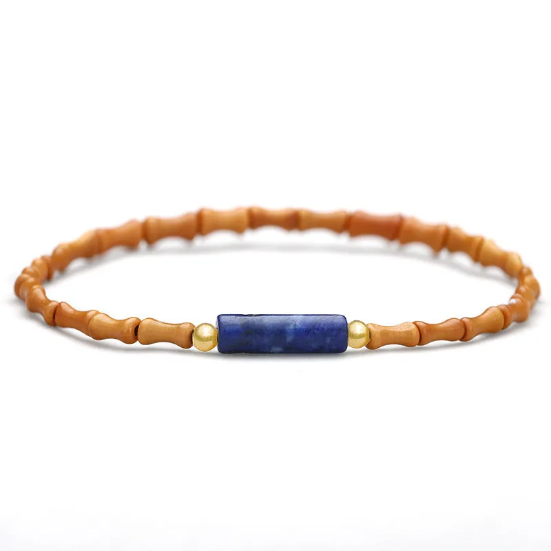Women's Olive Core Bamboo Chinese Single Loop Ancient Style Bracelet