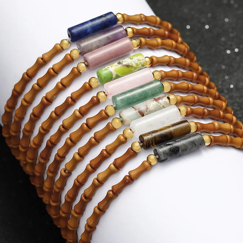 Women's Olive Core Bamboo Chinese Single Loop Ancient Style Bracelet