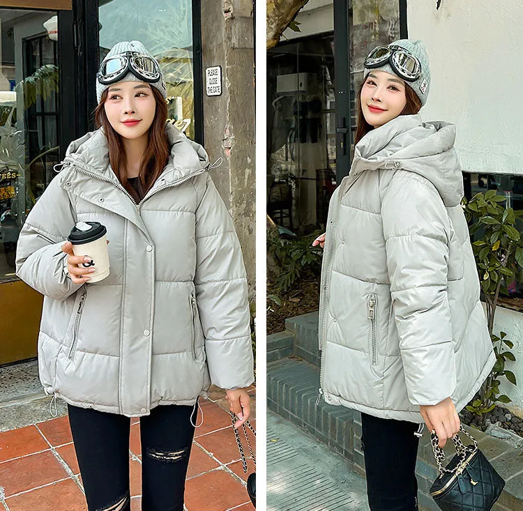 Women's Relaxed-fit Quilted Zip-Up Puffer Jacket