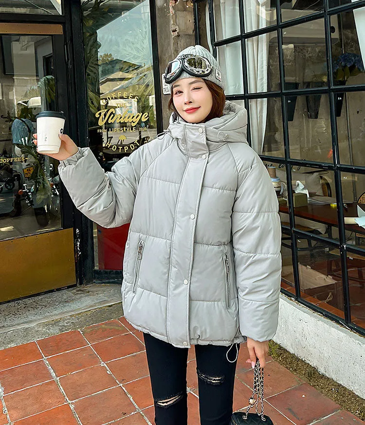 Women's Relaxed-fit Quilted Zip-Up Puffer Jacket