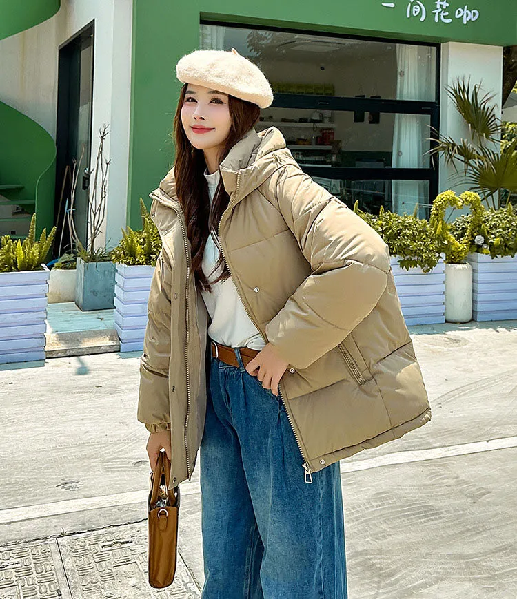 Women's Relaxed-fit Quilted Zip-Up Puffer Jacket