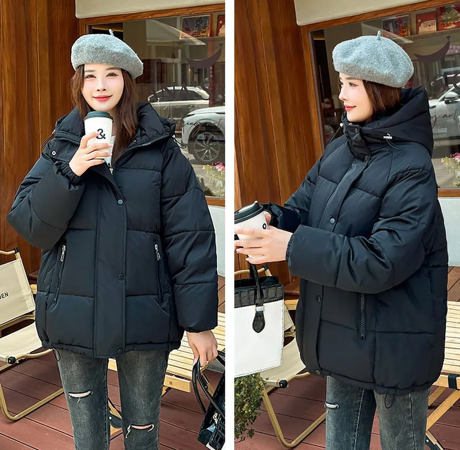 Women's Relaxed-fit Quilted Zip-Up Puffer Jacket