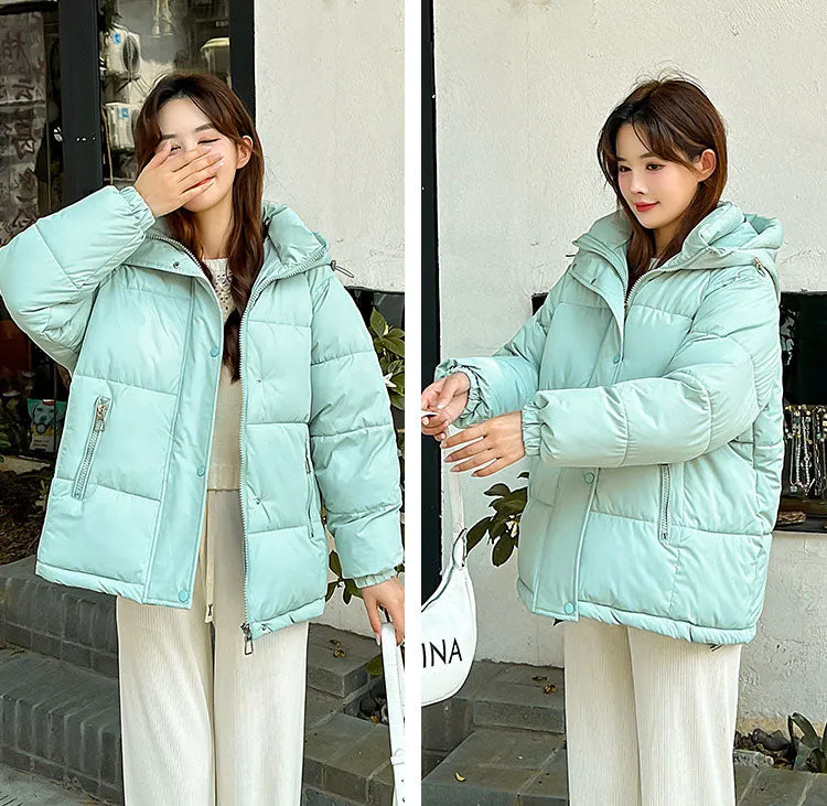 Women's Relaxed-fit Quilted Zip-Up Puffer Jacket