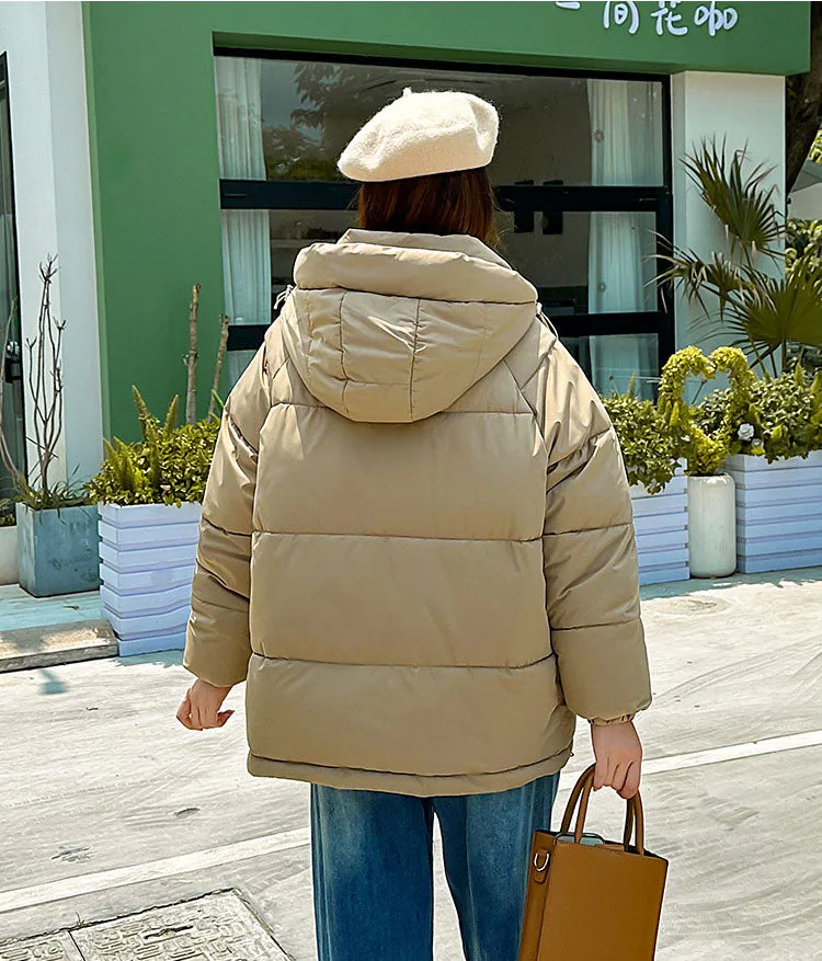 Women's Relaxed-fit Quilted Zip-Up Puffer Jacket
