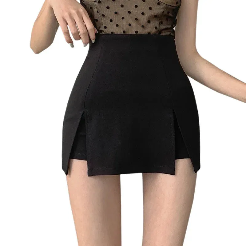 Women's Super High Waist Skinny Slim A-line Dress Irregular Sexy Half Body Suit Pants Skirt