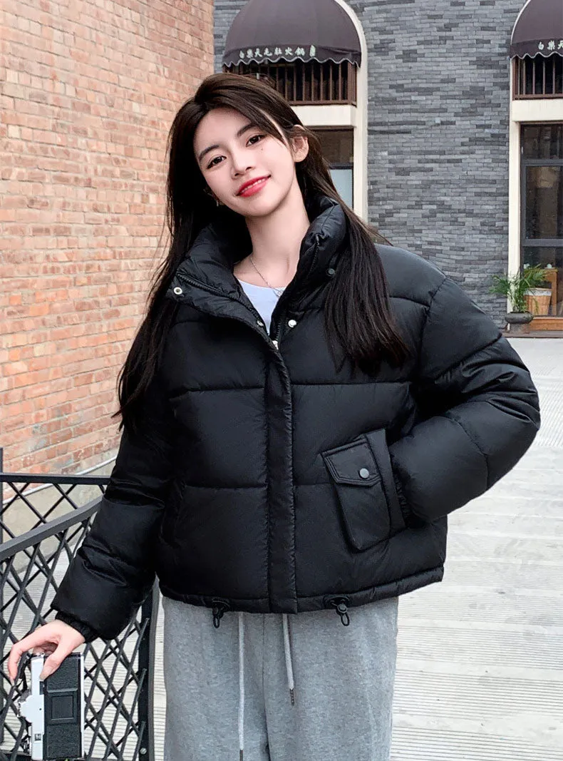Women's Waterproof Quilted Puffer Jacket with Stain-resistant Features