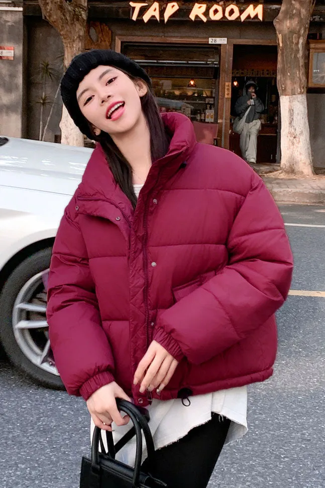 Women's Waterproof Quilted Puffer Jacket with Stain-resistant Features