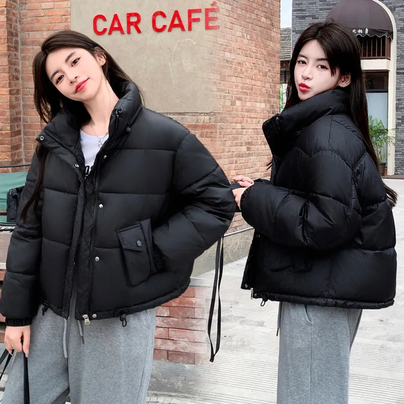 Women's Waterproof Quilted Puffer Jacket with Stain-resistant Features