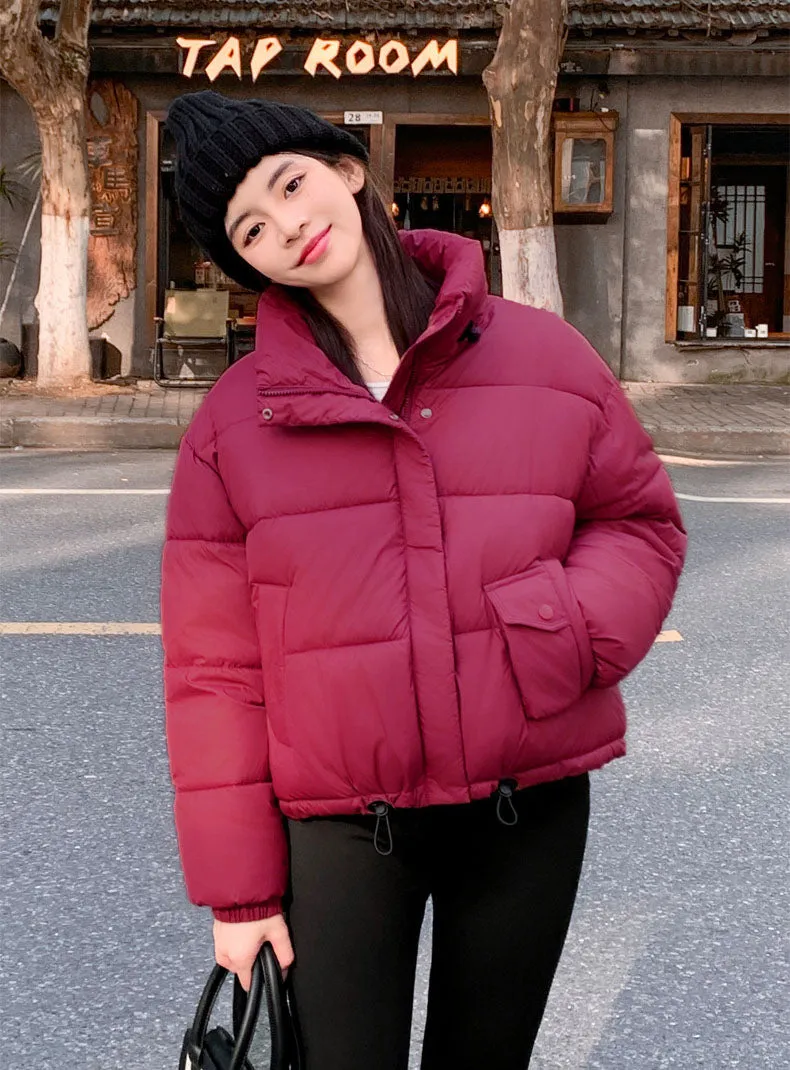 Women's Waterproof Quilted Puffer Jacket with Stain-resistant Features