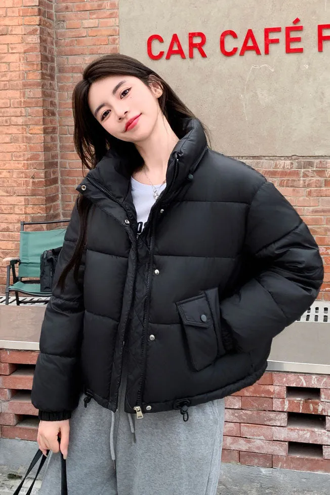 Women's Waterproof Quilted Puffer Jacket with Stain-resistant Features
