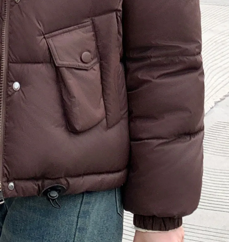 Women's Waterproof Quilted Puffer Jacket with Stain-resistant Features