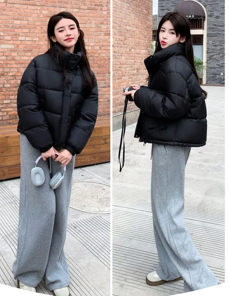 Women's Waterproof Quilted Puffer Jacket with Stain-resistant Features