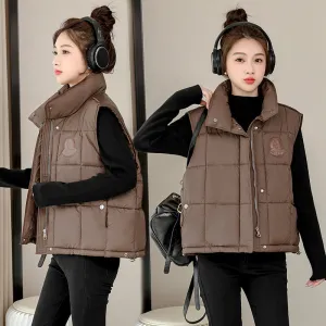 Women's Windproof and Water-resistant Quilted Puffer Vest