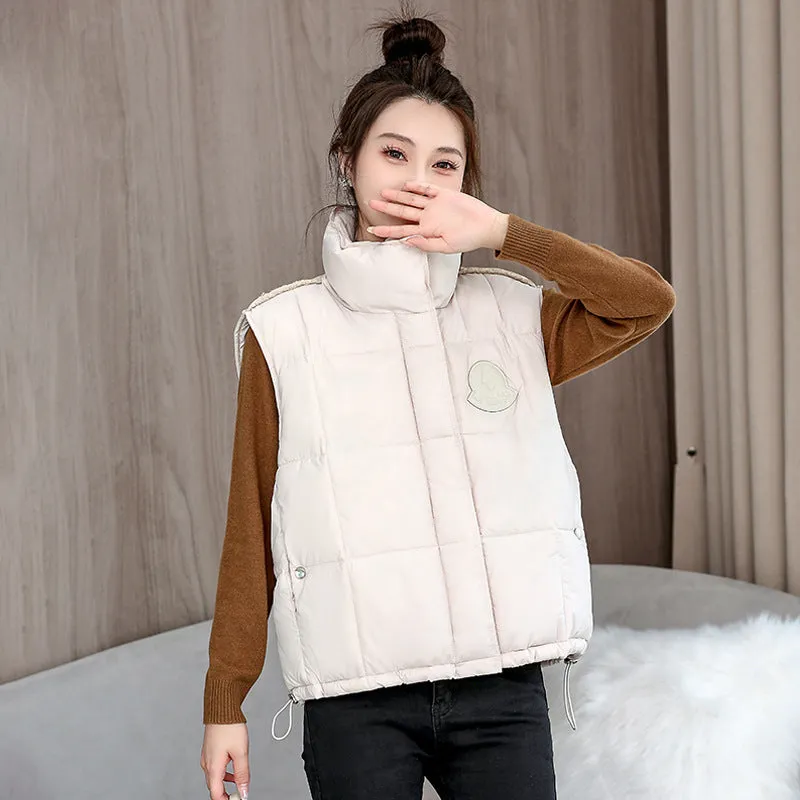 Women's Windproof and Water-resistant Quilted Puffer Vest