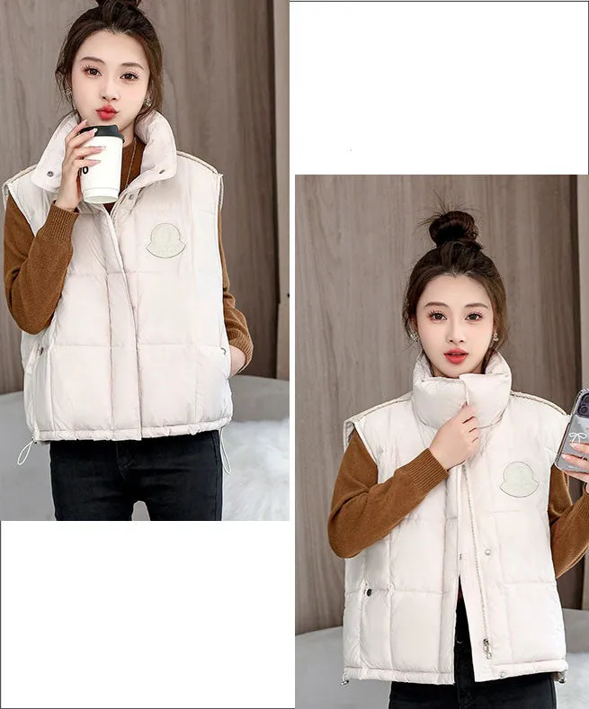 Women's Windproof and Water-resistant Quilted Puffer Vest