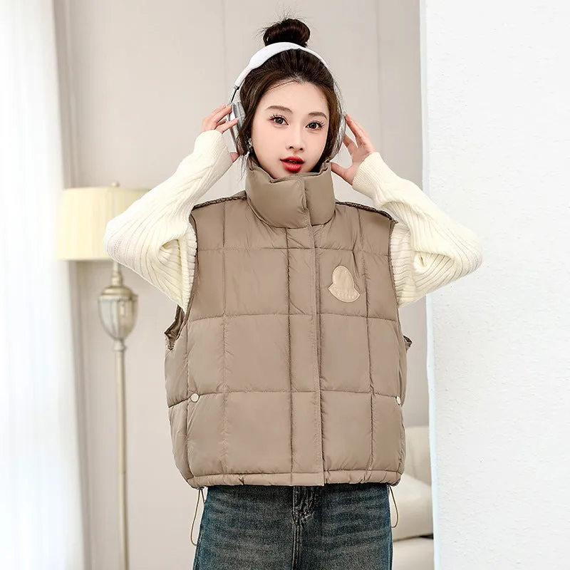 Women's Windproof and Water-resistant Quilted Puffer Vest
