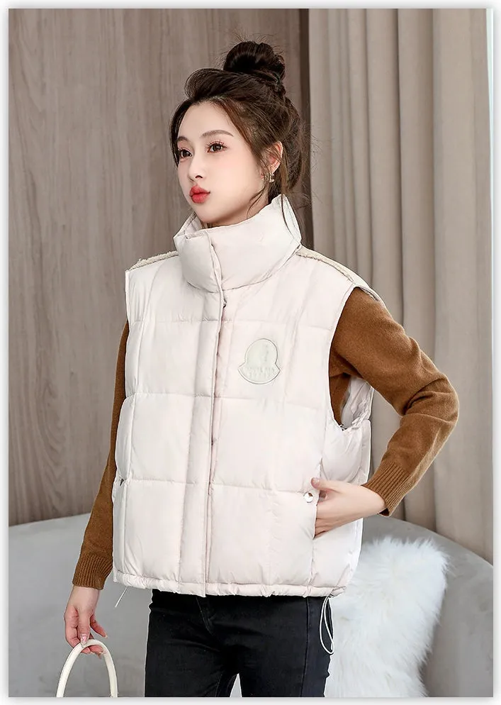 Women's Windproof and Water-resistant Quilted Puffer Vest