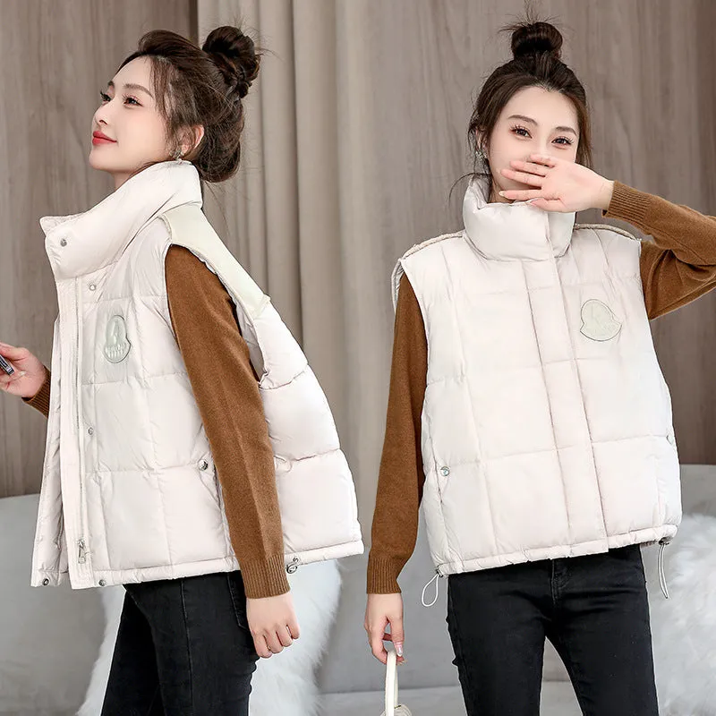 Women's Windproof and Water-resistant Quilted Puffer Vest