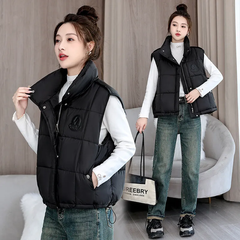 Women's Windproof and Water-resistant Quilted Puffer Vest
