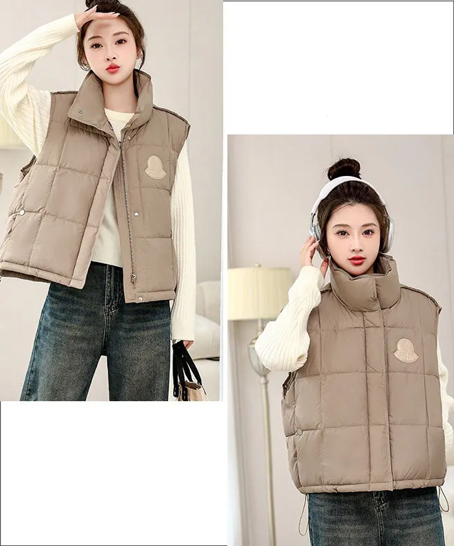 Women's Windproof and Water-resistant Quilted Puffer Vest