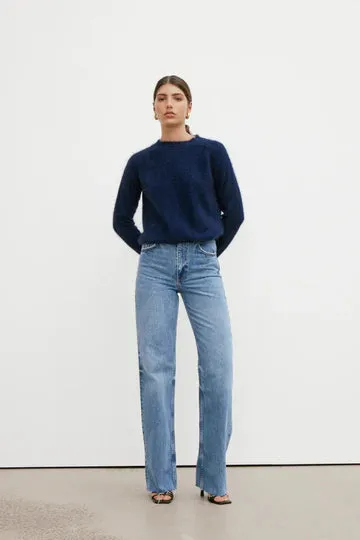 World of Nomads II ADELE Cashmere Crew Knit - navy
