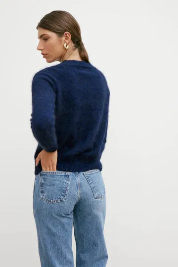 World of Nomads II ADELE Cashmere Crew Knit - navy