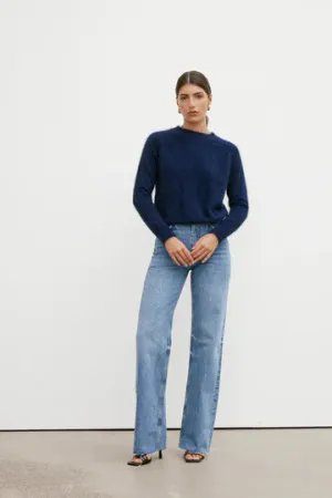 World of Nomads II ADELE Cashmere Crew Knit - navy