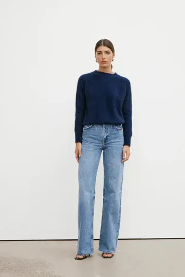 World of Nomads II ADELE Cashmere Crew Knit - navy