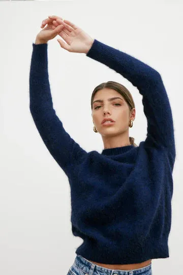 World of Nomads II ADELE Cashmere Crew Knit - navy