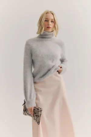 World of Nomads II MAYA Roll Neck Knit - light grey