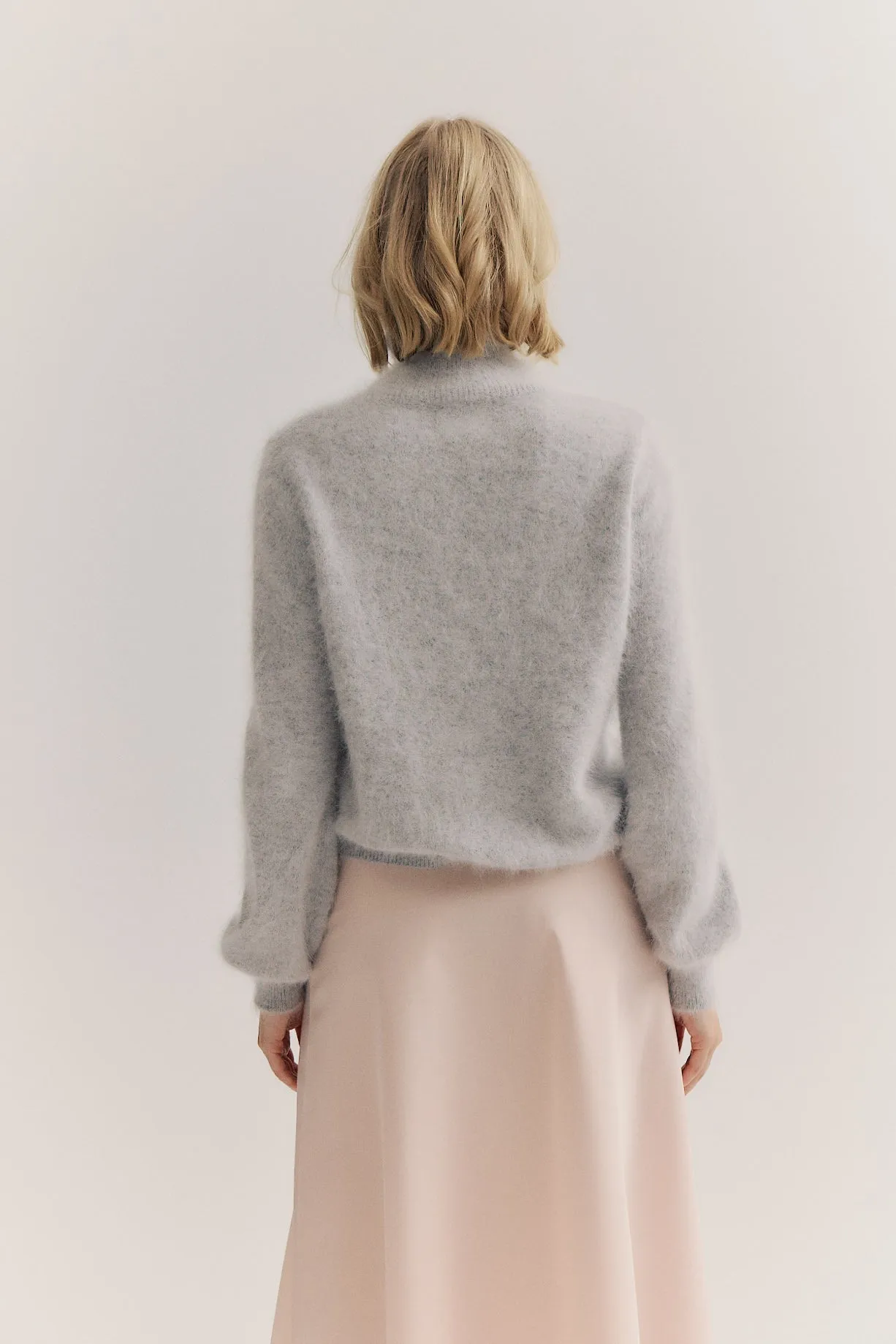 World of Nomads II MAYA Roll Neck Knit - light grey