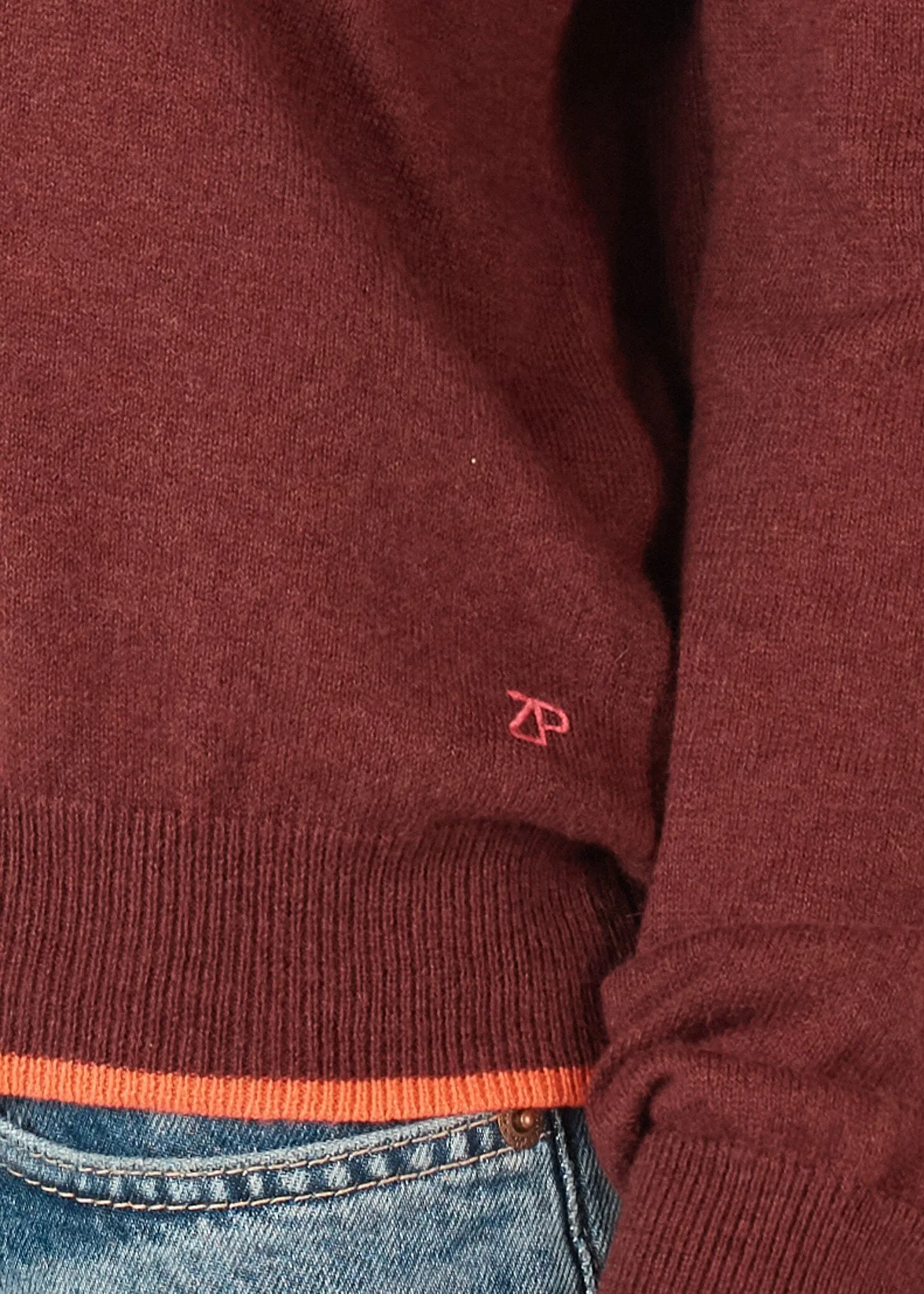 ZAKET & PLOVER Essential V Cardi - Shiraz