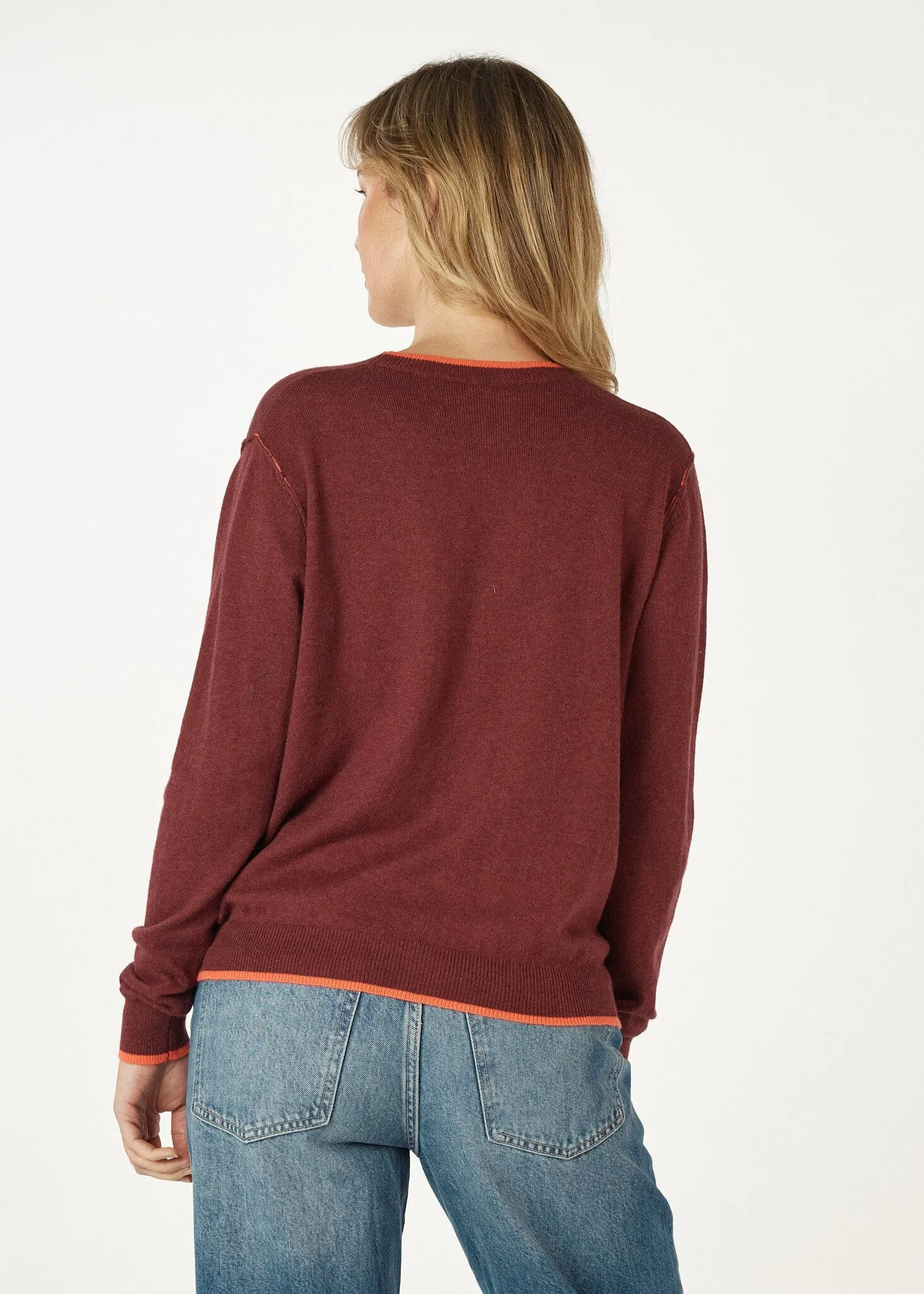 ZAKET & PLOVER Essential V Cardi - Shiraz